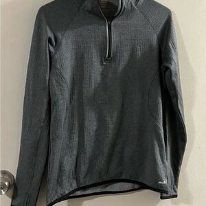 Avia Gray Quarter Zip Athletic Pullover Lightweight Active Top
